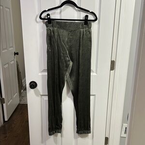 ATM 100% silk Dark Green Jogger Pants